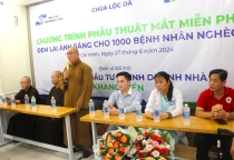 Chùa Lộc Dã thực hiện chương trình phẫu thuật mắt cho 1.000 bệnh nhân nghèo 