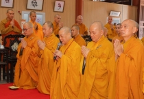 Ban Hoằng pháp và Ban Kinh tế Tài chính TƯ vấn an Hòa thượng Chủ tịch, thăm trường hạ thiền viện Quảng Đức
