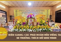 [Video] Kiên Giang: Các phái đoàn đến viếng tang Ni trưởng Thích Nữ Như Minh
