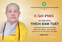 Thái Bình: Ni trưởng Thích Đàm Tuất thuận tịch, thọ 67 tuổi