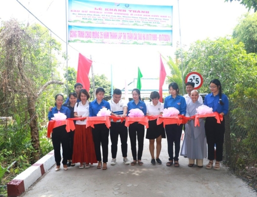 Đồng Tháp: Lễ khánh thành cầu Sứ Mệnh Kim Cương 8 