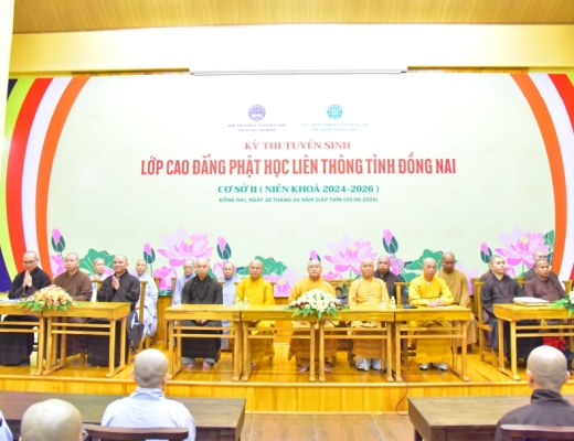 Đồng Nai: Khai mạc kỳ thi tuyển sinh Lớp Cao đẳng Phật học liên thông (2024-2026)